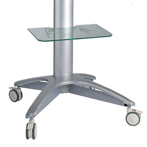 Bianco Supporto <span class=keywords><strong>Da</strong></span> Pavimento LCD Trolley con Ruote e Vetro DVD Mensola In Alluminio In <span class=keywords><strong>Camera</strong></span>/Casa <span class=keywords><strong>Mobile</strong></span> di Montaggio <span class=keywords><strong>TV</strong></span> Carrello - Product Image 6
