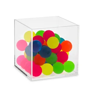 Custom klar quadrat acryl cube box ohne deckel acryl puppe spielzeug modell auto display fall lagerung boxen für spielzeug balls set von 3