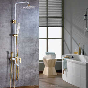 สีขาวที่มีคุณภาพสูงทองเหลืองอุปกรณ์ประปาชื่อ - Product Image 1