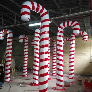 Large Outdoor Fiberglass Christmas Decoration Commercial Candy Cane Angel Reindeer Shape Lights For The Holiday Season