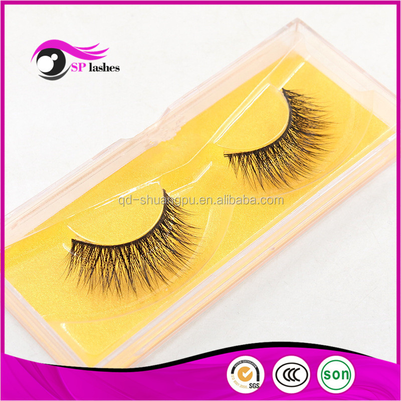 Private Label Réel Vison Faux Cils de Vison Fourrure Faux Cils