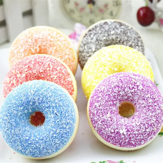 CE Certificate Squishy Pack PU Scented Slow Rising Donut Squishy Toys Soft With Cream For Children Toy Educational
