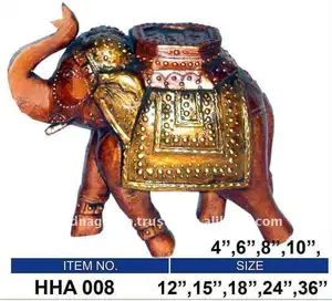 Figuras de elefante de madeira artesanato, animais