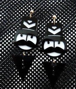 Boucles d'oreilles japonaises amusantes pour femme, boucle d'oreilles de style hip hop, boucles d'oreilles de fête pour les filles - Product Image 2
