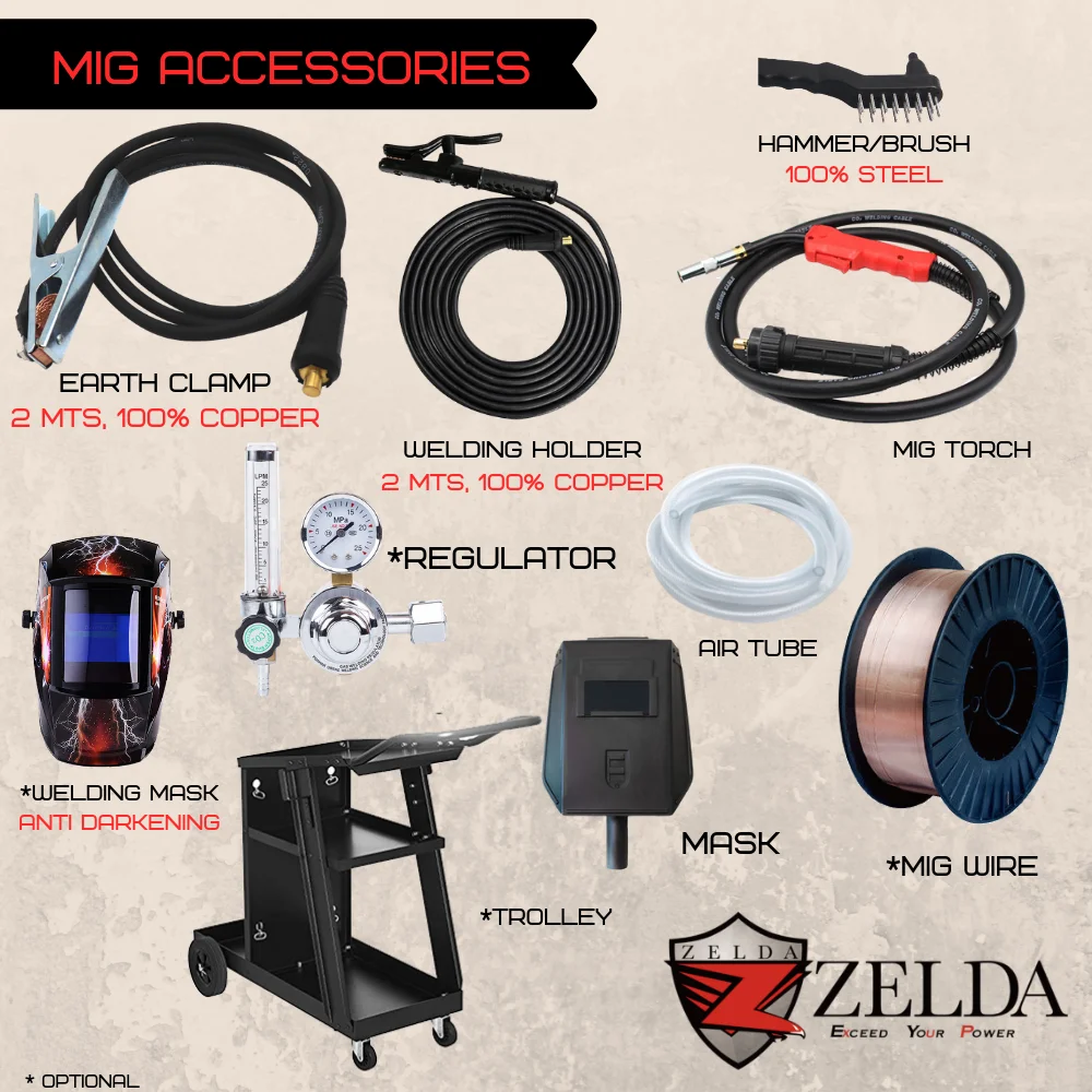 ZELDA Inverter MIG 130 - Gasless MIG Welding Machine