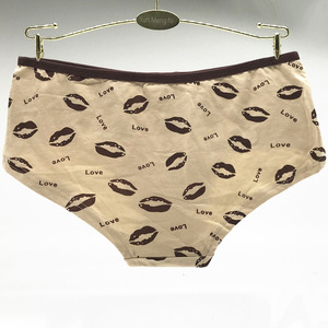 Volwassen Vrouwen Lippen Kus Liefde Bedrukt Katoen Volledig Gesneden Meisjes Slipje - Product Image 5