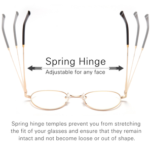 Gafas Ópticas con Armazón Metálico Delgado Dorado para Hombre y Mujer, Tipo Elegante, Venta al por Mayor en Línea de la Fábrica SKYWAY de Wenzhou - Product Image 3