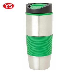 Ecológico Best Seller personalizado 16oz. Tazas de viaje de café de doble pared aisladas con banda <span class=keywords><strong>TPR</strong></span> - Product Image 3