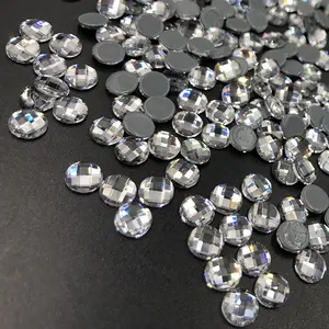 Austrian 6MM Glue Crystal Austrian Crystal Irregular Flat Back Glass Hotfix Rhinestone