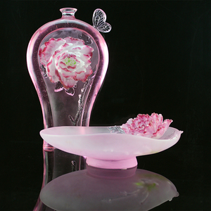 Arte Popular jarrones para <span class=keywords><strong>la</strong></span> decoración del hogar florero de cristal con agradable decoración arte florero de vidrio artesanía - Product Image 6