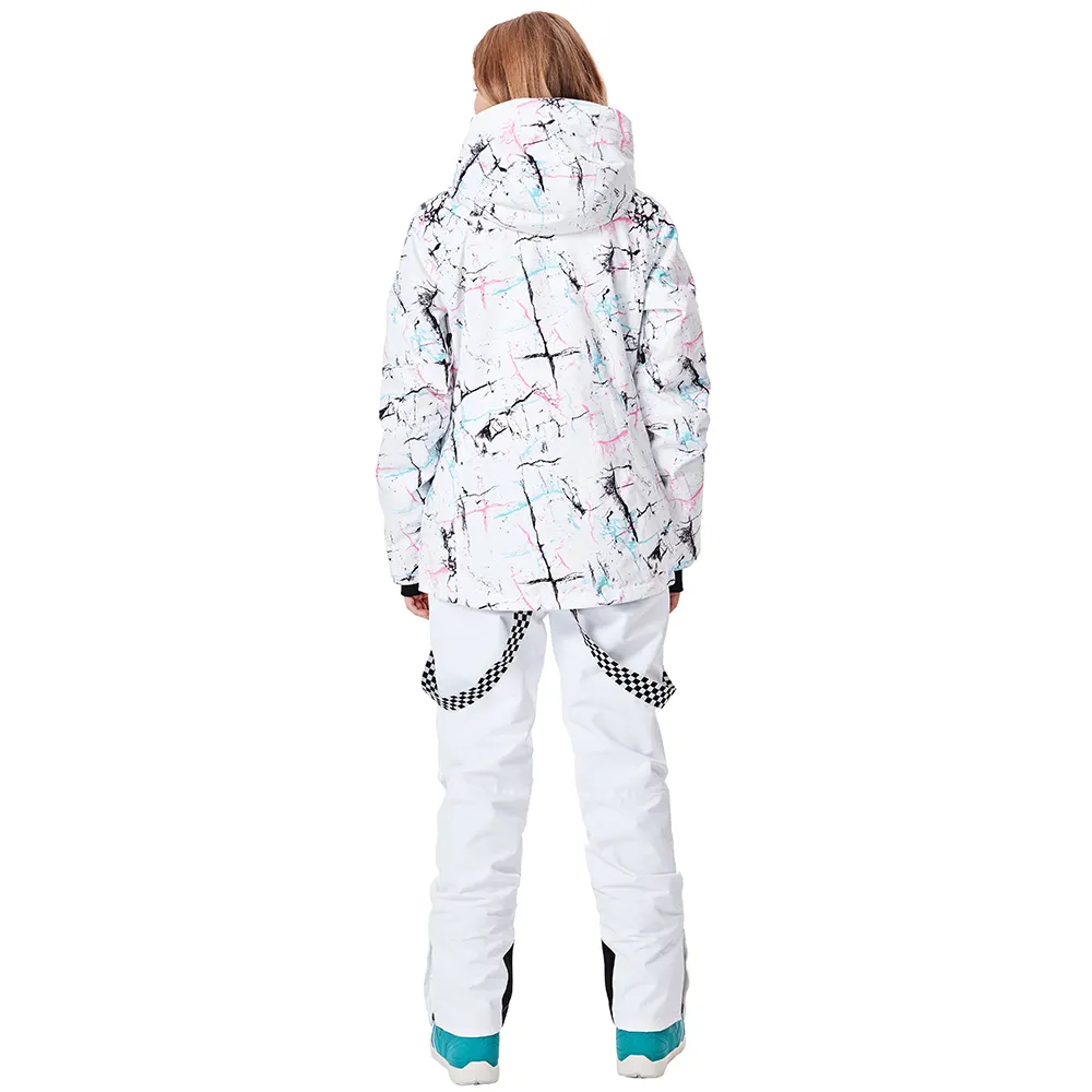 Fashionable warm women ski jacket outdoor