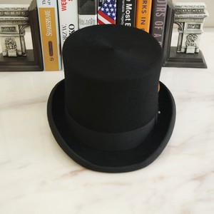 Sombrero <span class=keywords><strong>de</strong></span> Copa Alta Personalizado <span class=keywords><strong>de</strong></span> Color Negro y <span class=keywords><strong>Rojo</strong></span>, 100% <span class=keywords><strong>Fieltro</strong></span> <span class=keywords><strong>de</strong></span> Lana, con Pluma - Product Image 4