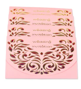 결혼식 훈장 & 선물을 위한 색깔 개인화된 카드 레이저 커트 결혼식 안내장 더
