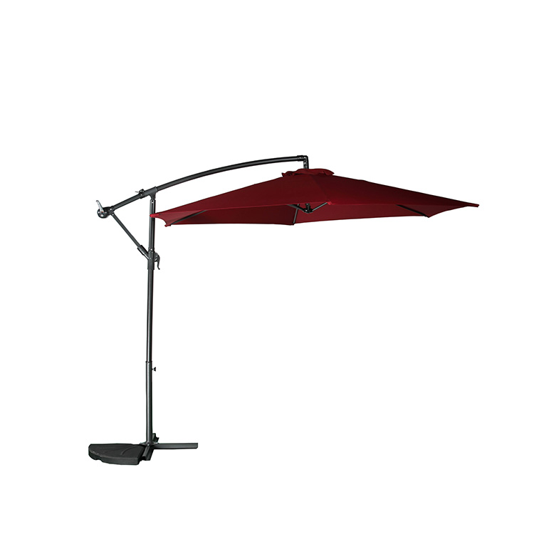 Оптовая продажа, Лучшая цена, стальной полюс, красный большой размер, патио, банан, подвесной открытый садовый квадратный зонт