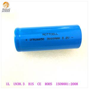 IFR 26650 3000 mAh 3.<span class=keywords><strong>2</strong></span> V li-ion reachargeable batería para la luz solar energía almacenada - Product Image 6
