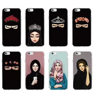 Мусульманка никаб с цветочным рисунком для девочек, мягкий чехол для мобильного телефона для iPhone 12 мини 11 13Pro Макс 5 5S iPhoneSE 2, 6, 6s, 7, 7Plus, 8, 8Plus, X XS Max