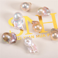 Noyau de boule de lucioles, perle cœur à demi-perceuse, baroque, perles d'eau douce, grosses