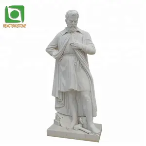 Outdoor Decoratieve Beroemde Hand Gesneden Levensgrote Witte Marmeren Griekse Figuur Standbeeld