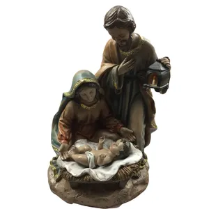 Chất Lượng Cao 8 Inch Nhựa Holy Baby Jesus Gia Đình Tôn Giáo Tượng Để Bán