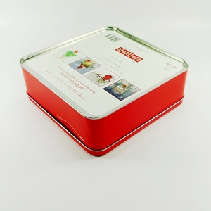 Caja cuadrada de pastel de lata de regalo de Navidad, caja de lata en relieve personalizada, lata de galleta de Metal personalizada OEM, contenedor de lata de Metal grande de forma cuadrada - Product Image 6