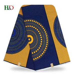 H & D Haute Qualité Chine Prix 100 Coton <span class=keywords><strong>Wax</strong></span> Hollandais Imprimer Tissus Hollandais Africain <span class=keywords><strong>Soie</strong></span> En 6 Cour - Product Image 1