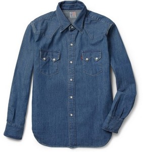 <b>Uk</b> New Design Black Garment Wash <b>Denim</b> <b>Shirt</b> <b>Mens</b> - Product Image 3