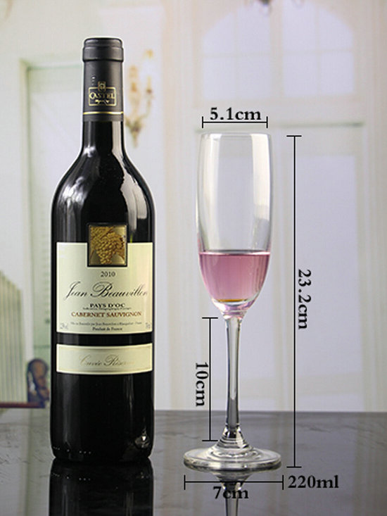 KCP-015 Cheers Champagne Glasses Flutes,Gift Set of 6, BPA-free, Dishwasher safe