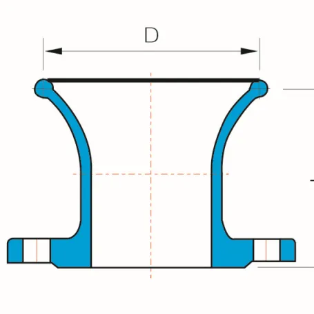 EN 545 ISO 2531 pipe fitting bellmouth flange bellmouth pipe fitting