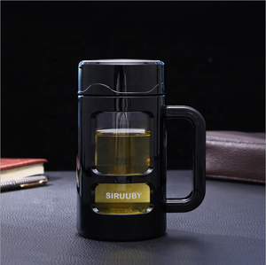 16OZ 450ml Unbreakable Borosilicate Glass Insulated <strong>Water</strong> <strong>Bottle</strong> Tea Strainer <strong>Filter</strong> With Protective Sleeve Case Handle - Product Image 6