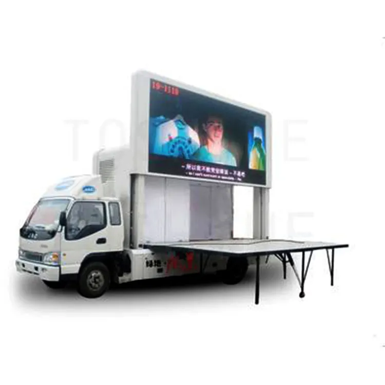 high brightness outdoor p4.8 led screen advertising billboard digital signage van/car/truck mobile led display