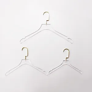 Tùy Chỉnh Rõ Ràng Mờ Acrylic Coat Wedding Dress Hanger Hiển Thị Móc Treo Cho Quần Áo Áo Len Logo In Ấn