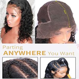 Perruque en <span class=keywords><strong>cheveux</strong></span> brésiliens à dentelle frontale ondulée, perruque à dentelle transparente Jerry Curly, soldes Aliexpress - Product Image 5