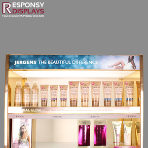 Cosmetic Display Cabinet Cosmetic Display Cabinet OEM ODM Custom Five-tier Floor Make Up Rack Acrylic Wood Cosmetic Display Cabinet
