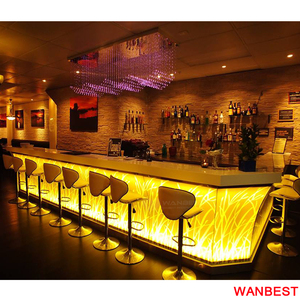 Đá Cẩm Thạch Thương Mại Hàng Đầu Led Thắp Sáng Nhà Hàng Pub Bar Counter Cocktail Bảng Để Bán - Product Image 5