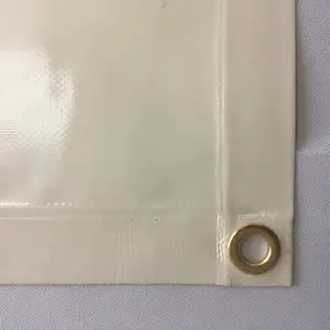 Bâche de camion personnalisée imperméable et ignifuge, en PVC solide blanc, rouleau de bâche <span class=keywords><strong>avec</strong></span> œillets - Product Image 6
