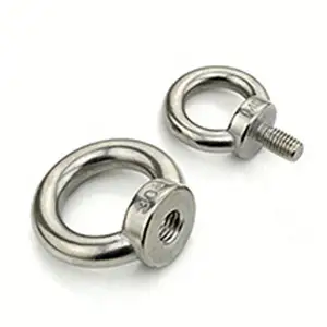 China Forged anchor Lifting DIN580 M8 stainless steel Eye bolt galvanized oval swivel eyebolt