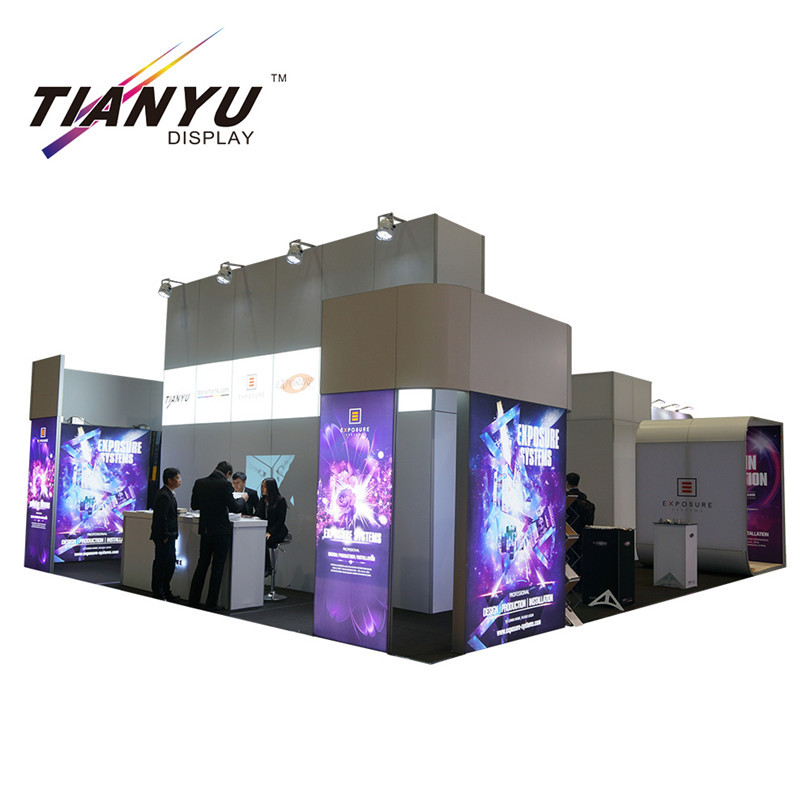 Adaptée aux besoins du client d'affichage de salon commercial 10x10 20ft portable photo stands d'exposition