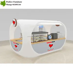 Modern new design fresh fruit juice bar nice kiosk juice kiosk of baking paint milk shakes kiosk