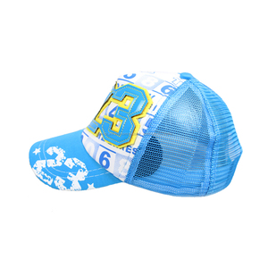 Leather badge LOGO children Cap 5 panel caps and hats trucker mesh personalized baseball Cap for <span class=keywords><strong>l</strong></span> - Product Image 5