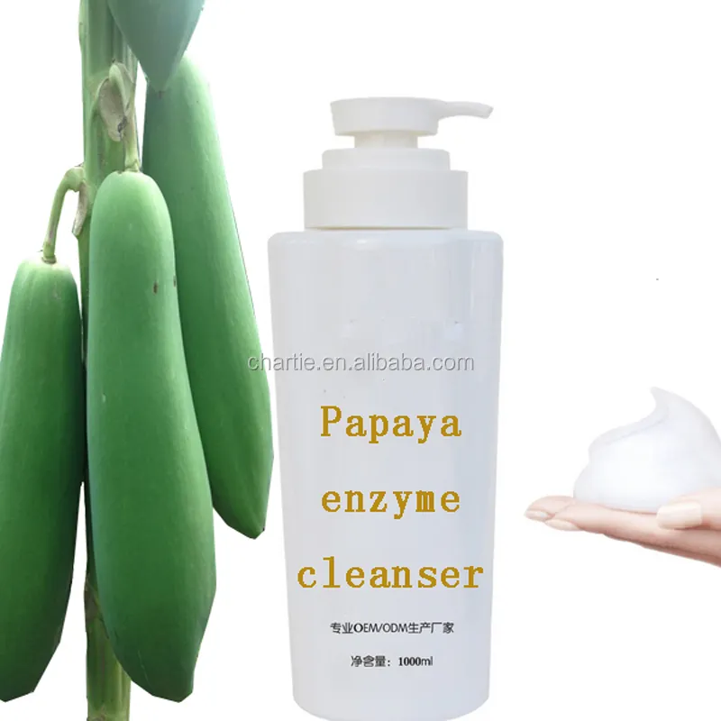 पपीता एंजाइम चेहरे cleanser मॉइस्चराइजिंग मेकअप पदच्युत और cleanser महिला OEM के लिए