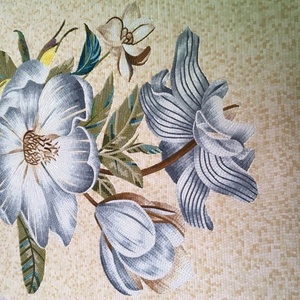 Thủy Tinh Khảm Nghệ Thuật Khảm Hoa Mẫu Hoa Khảm Gạch Ốp Tường Thiết Kế - Product Image 3