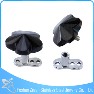 Joyería Corporal de Acero Inoxidable con Signo de Dólar, Piercing Micro Dermal Único - Product Image 4