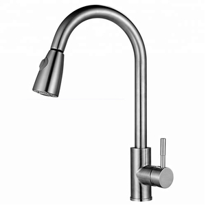 Grifo Mezclador de Agua Fría y Caliente para Fregadero de Cocina de un Solo Orificio, Extraíble, de Acero Inoxidable 304, de Buena Calidad y al Mejor Precio, Marca <span class=keywords><strong>HUICI</strong></span> - Product Image 1