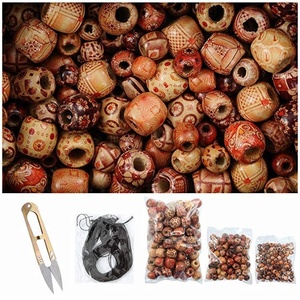 Perles pour dreadlocks, perles en bois <span class=keywords><strong>de</strong></span> 6 mm, anneaux tressés, clips pour extensions <span class=keywords><strong>de</strong></span> <span class=keywords><strong>cheveux</strong></span> - Product Image 2