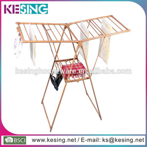Steel color grass bamboo <span class=keywords><strong>from</strong></span> <span class=keywords><strong>the</strong></span> butterfly's wooden folding cloth rack stand - Product Image 1