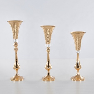 <span class=keywords><strong>Vasi</strong></span> da Terra in Ferro Placcato a Corno Lungo, Fatti a Mano, Colore <span class=keywords><strong>Oro</strong></span>/Argento, Design Europeo per Decorazioni Floreali Matrimoniali - Product Image 2