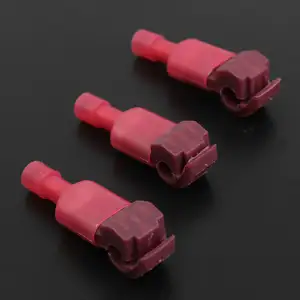 Vermelho 22-18AWG T-Conjunto de Torneira Elétrica Crimp Terminal Conectores de Fios De Emenda Rápida