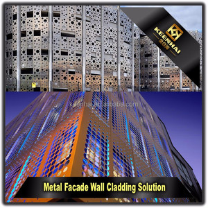 Keenhai buena calidad exterior PVDF revestido de Aluminio perforado panel de fachada para edificios decorativos - Product Image 5