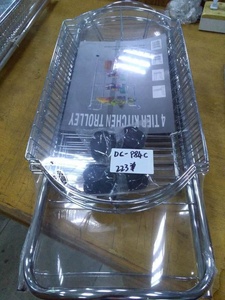 Xe đẩy đa năng FIRST HORSE Simple Houseware <span class=keywords><strong>4</strong></span> tầng mạ crôm, thiết kế thời trang và bền chắc, chất liệu kim loại, có bánh xe - Product Image 4