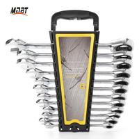 12PCS 6-22mm Gear Combination Wrench Spanner Set of Open End Torque Combination Wrench Set Ratchet Wrench